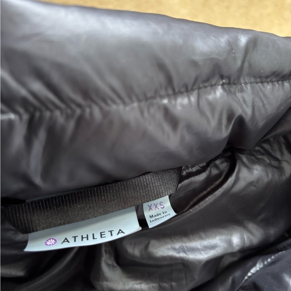Athleta Black & White Puffer Vests - Picture 3 of 8